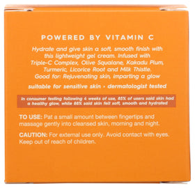 Close-up of Avalon Organics gel-cream texture showing non-greasy finish