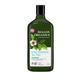 Avalon Organics Tea Tree Shampoo bottle in a two-pack for scalp comfort