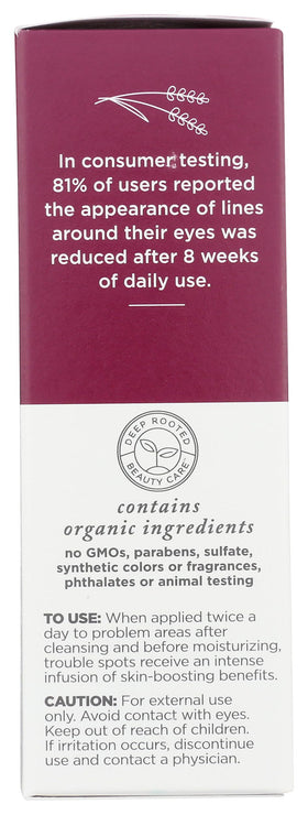 Botanical leaves backdrop behind Avalon Organics Wrinkle Therapy serum