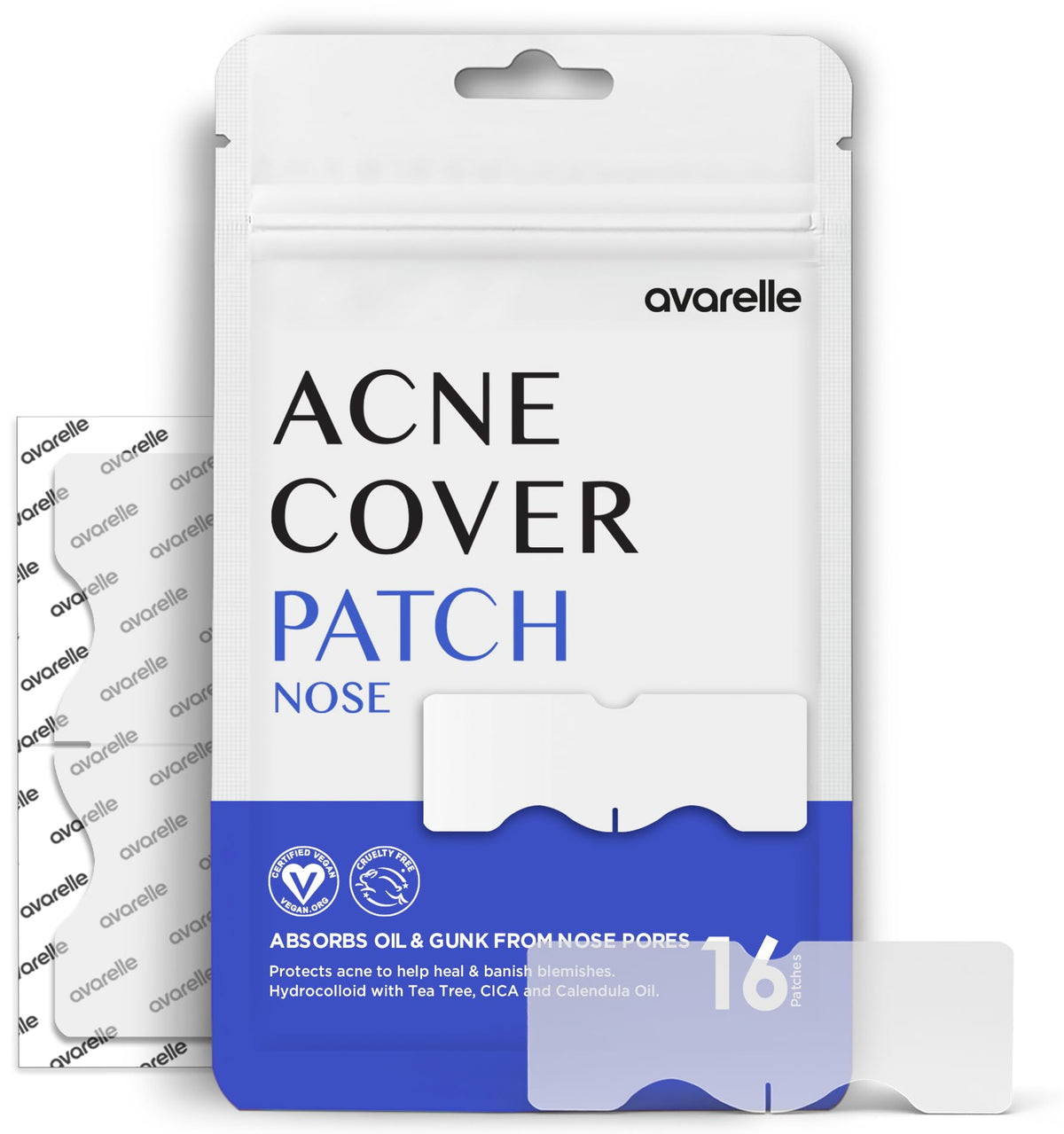 AVARELLE ZitOut Nose Patches 6-pack on nose pores, absorbing oil and impurities.