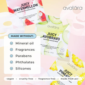 Avatara All-Stars watermelon mask close-up for deep hydration and glow.