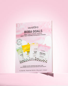 Avatara Boba Goals Lychee mask sheet on face delivers refreshing moisture
