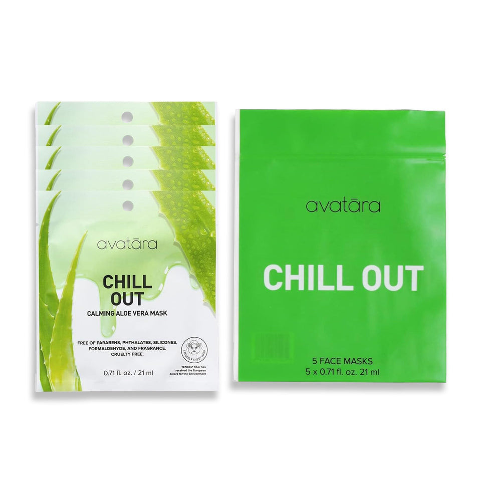 Avatara Chill Out facial mask 5 Sheets for refreshed, radiant skin