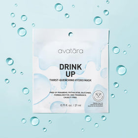 Avatara Drink Up aloe soothing essence conveys calming hydration on skin.