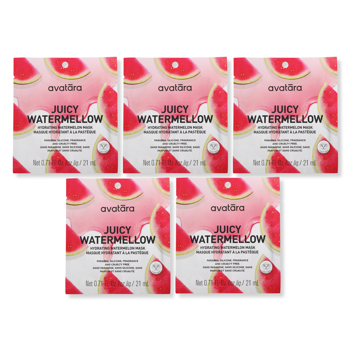Avatara Watermellow mask sheets deliver a hydrating glow for dry skin