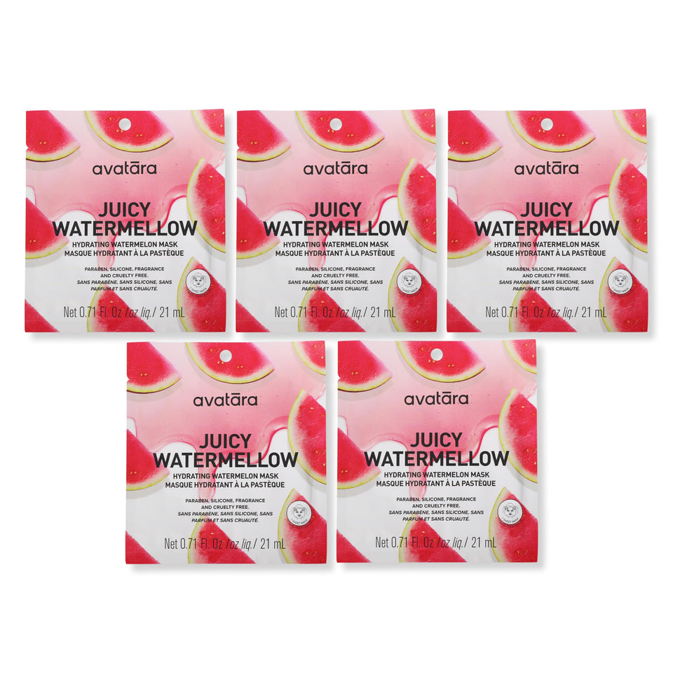 Avatara Watermellow mask sheets deliver a hydrating glow for dry skin