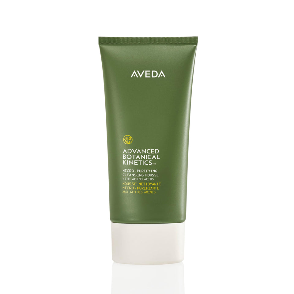 Aveda Advanced Botanical Kinetics mousse bottle ready for daily cleansing to remove makeup