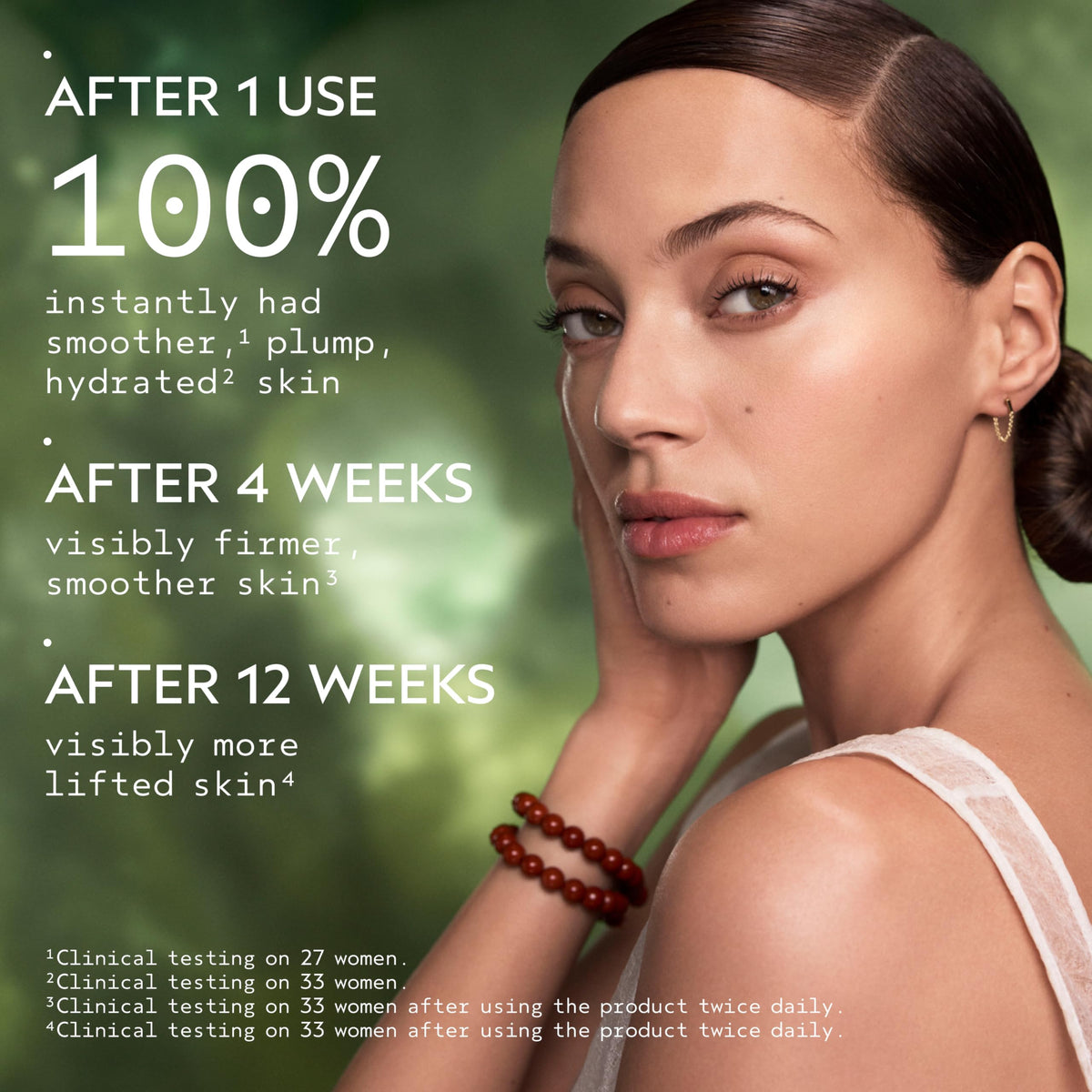 Aveda Advanced Botanical Kinetics Plumping Cream texture close-up shows creamy consistency for smoothing and hydration.