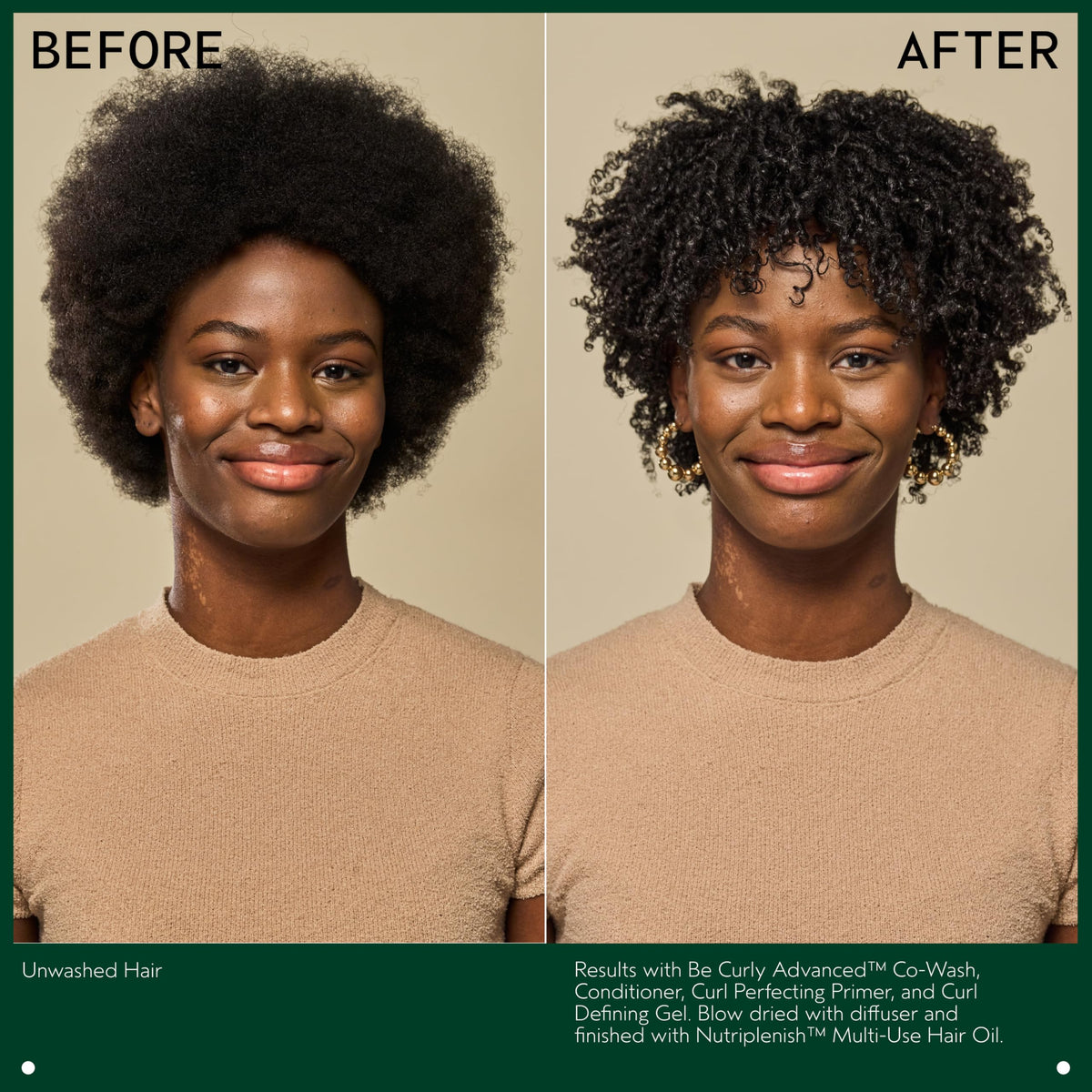 Aveda Be Curly Advanced Conditioner on wet hair adds slip to aid detangling.