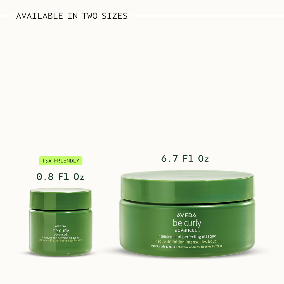 Aveda Be Curly hands applying masque on damp hair.