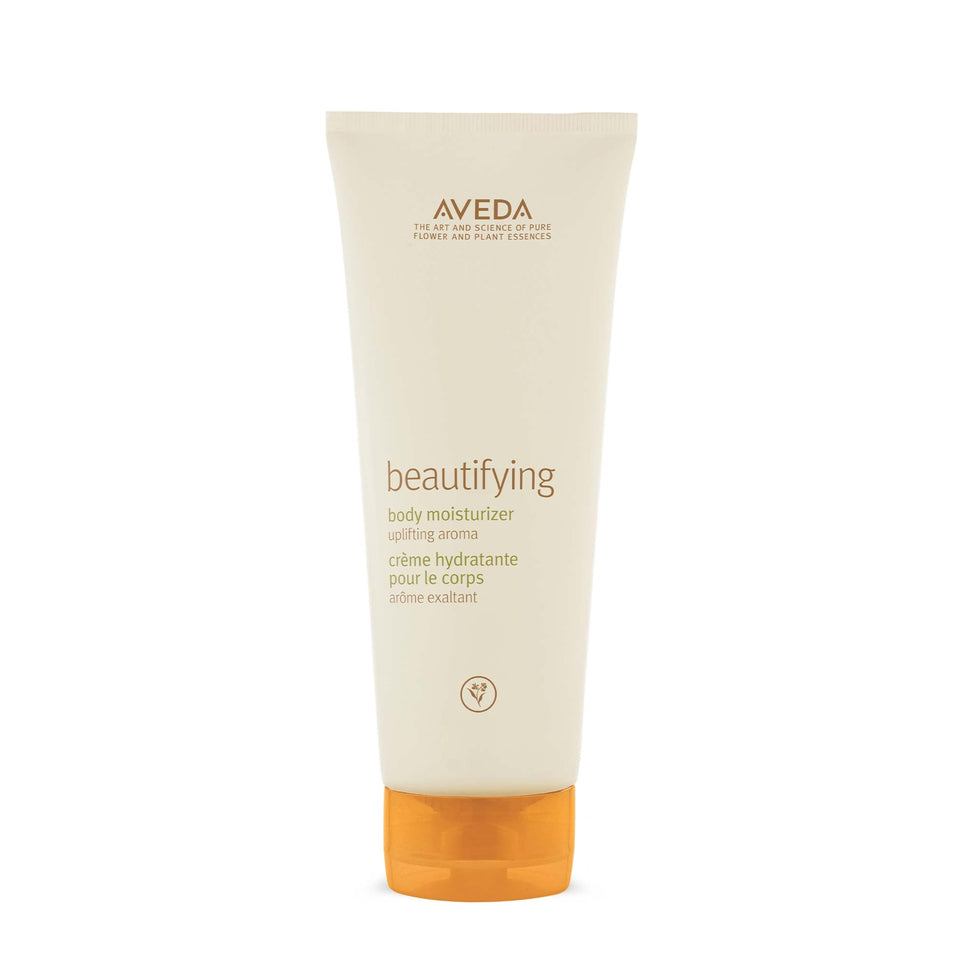 Aveda Beautifying Body Lotion bottle for rich hydration and uplifting aroma.