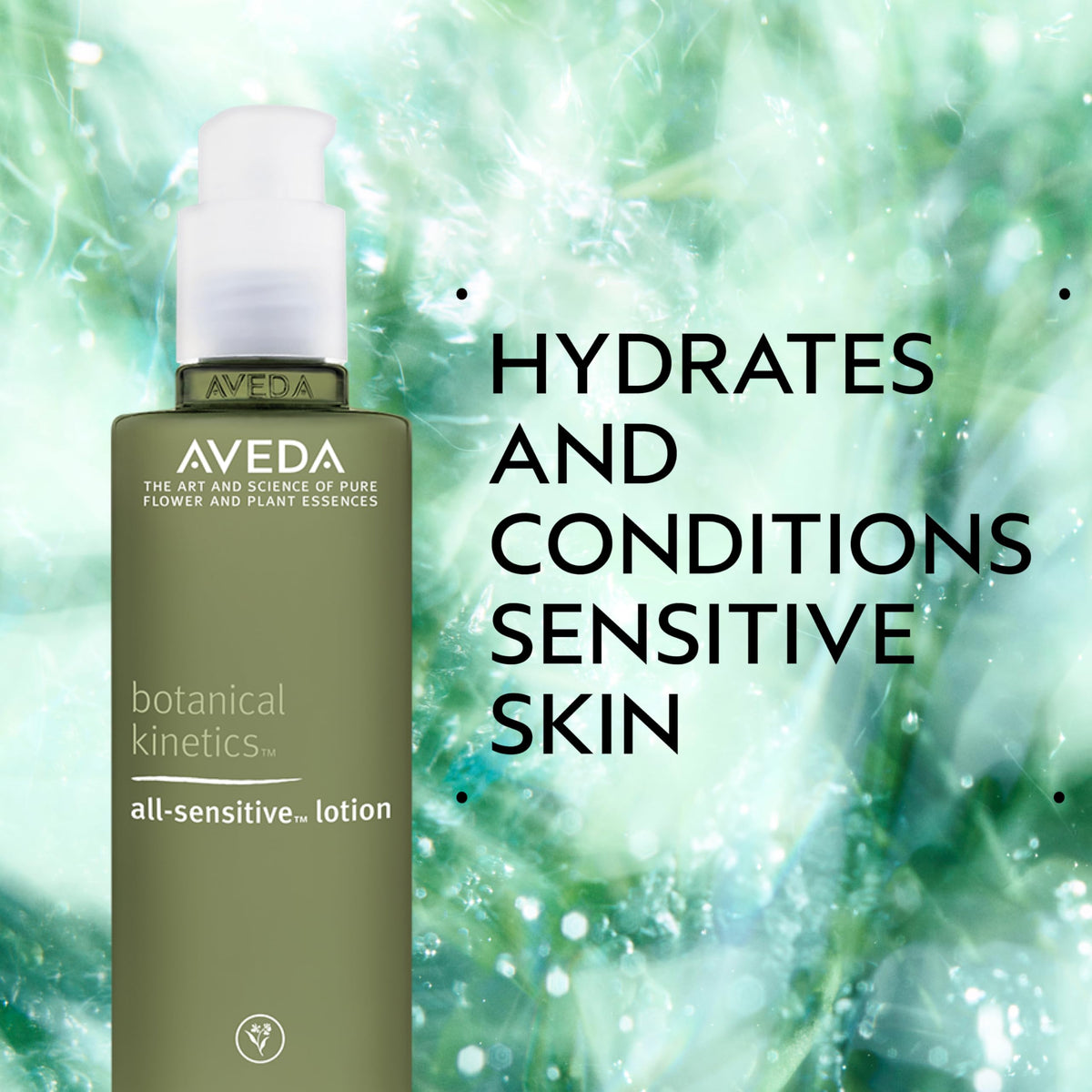 Close-up texture of All-Sensitive Lotion showing lightweight, non-greasy hydration.