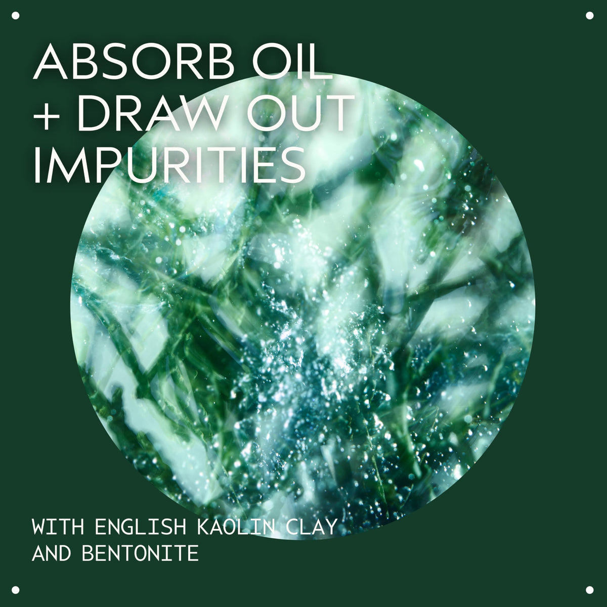 Aveda Botanical Kinetics masque on face delivering clarified, refined skin texture