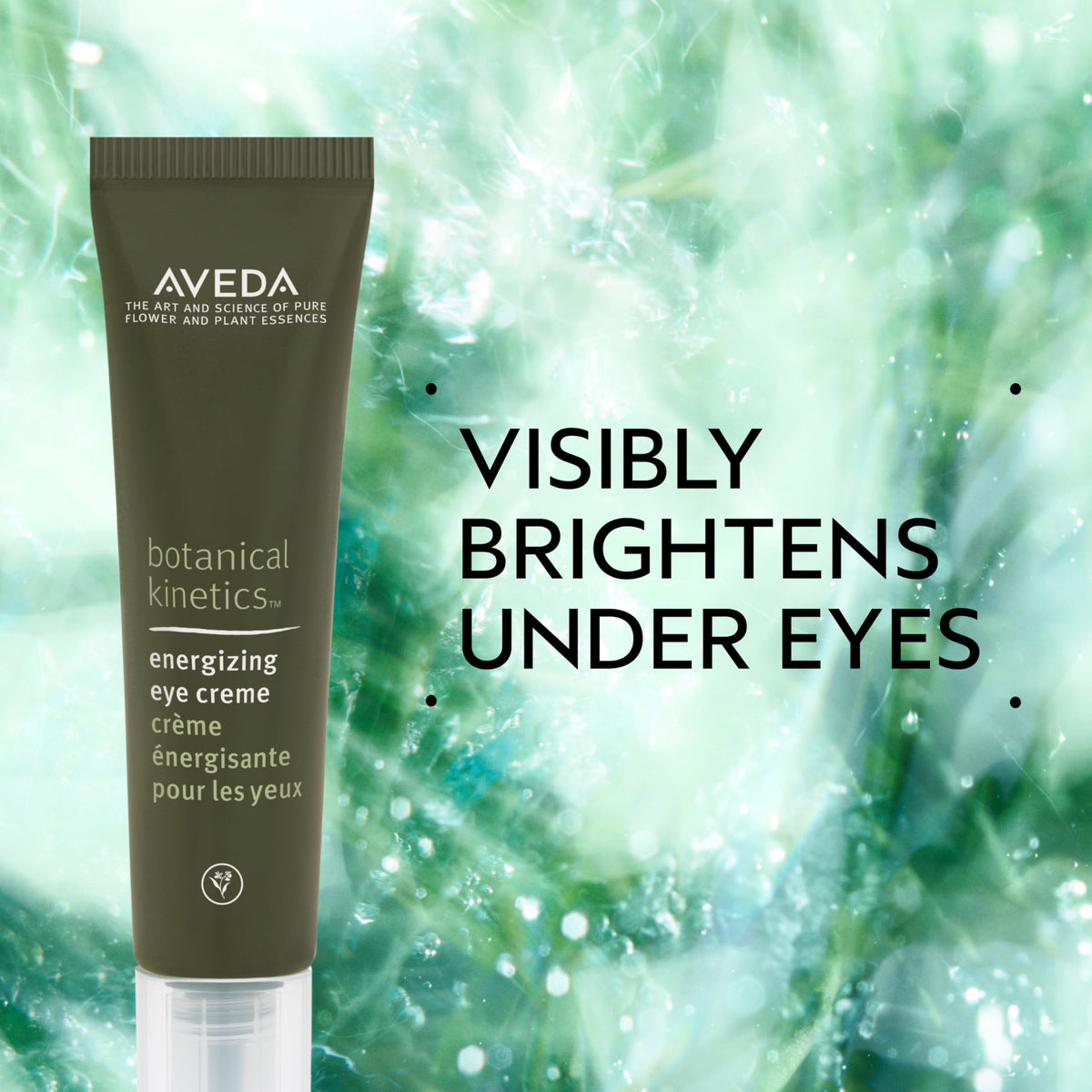 Aveda Energizing Eye Creme close-up dispenses smooth texture.