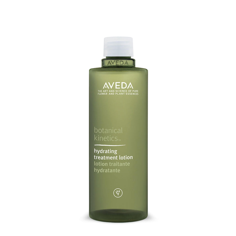 Aveda Botanical Kinetics Hydrating Treatment Lotion bottle with pump for easy application.