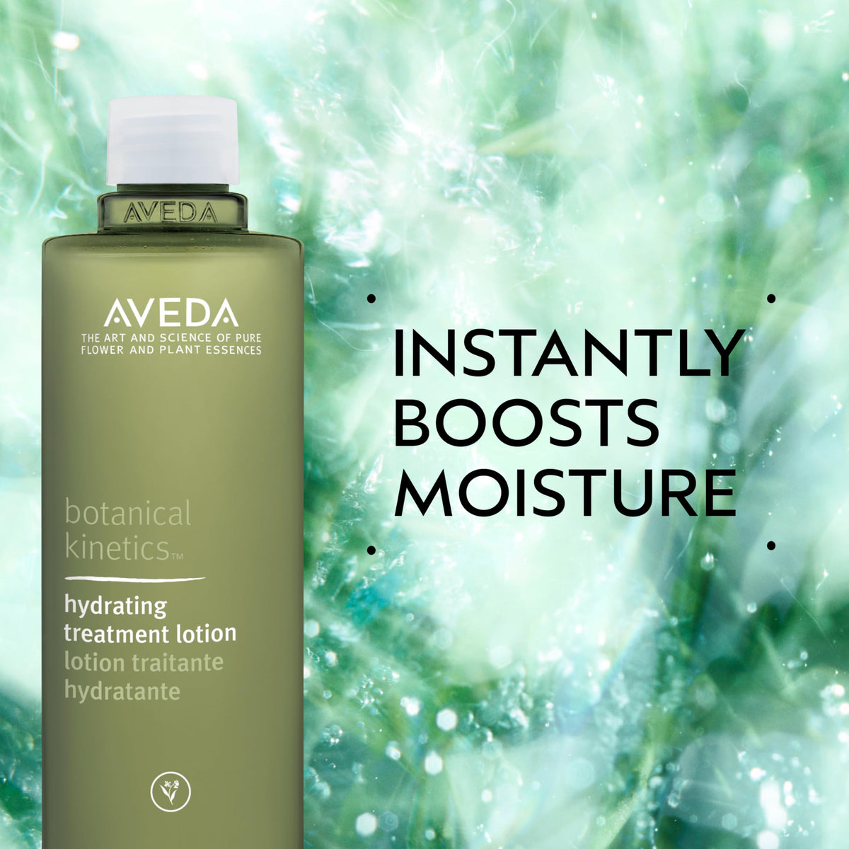 Aveda Botanical Kinetics Hydrating Treatment Lotion texture close-up showing lightweight hydration.