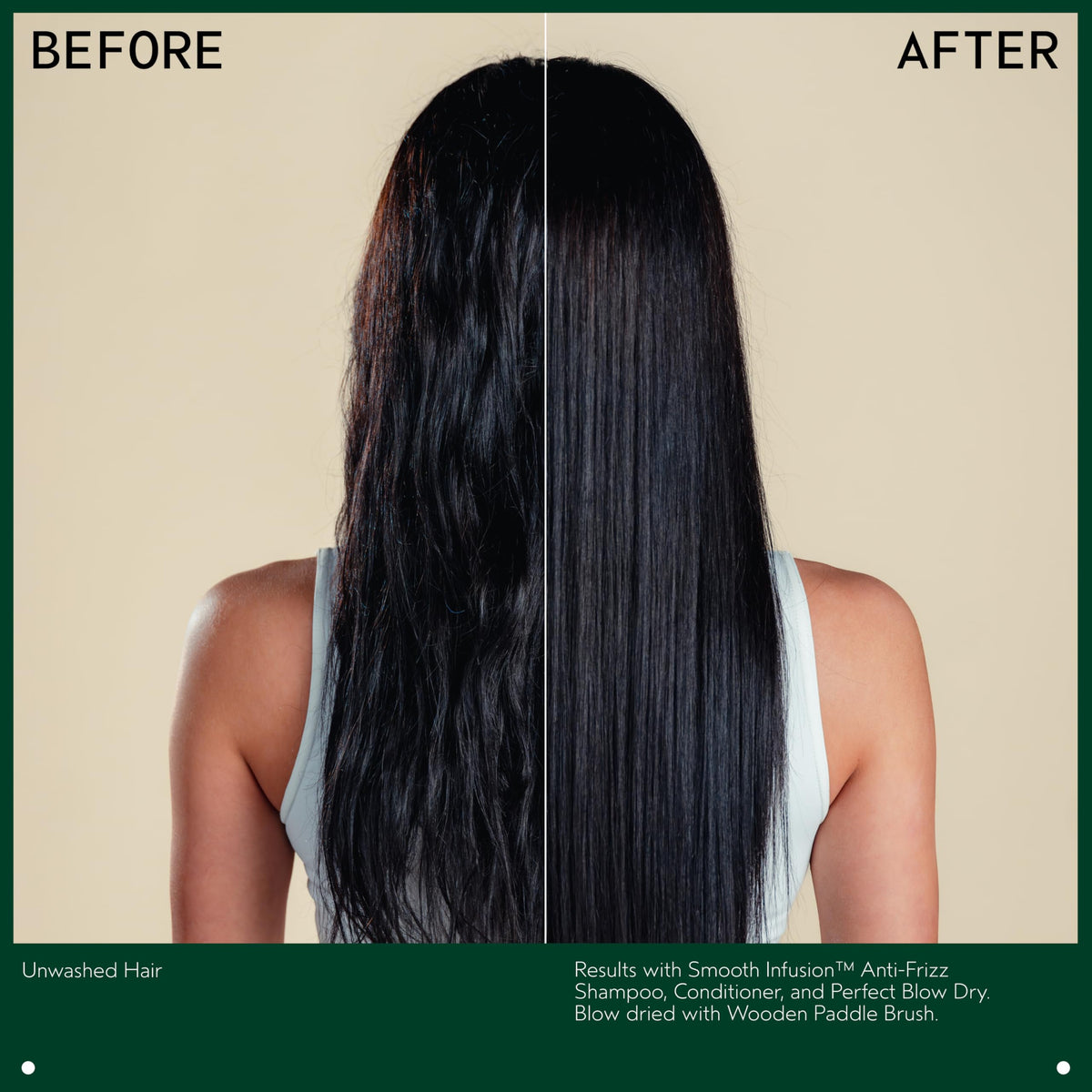 Botanical oil blend visuals featuring Kalahari melon and Tamanu oils nourish hair.
