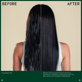 Botanical oil blend visuals featuring Kalahari melon and Tamanu oils nourish hair.