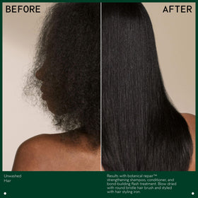 Aveda Botanical Repair hair shows glossy shine after treatment