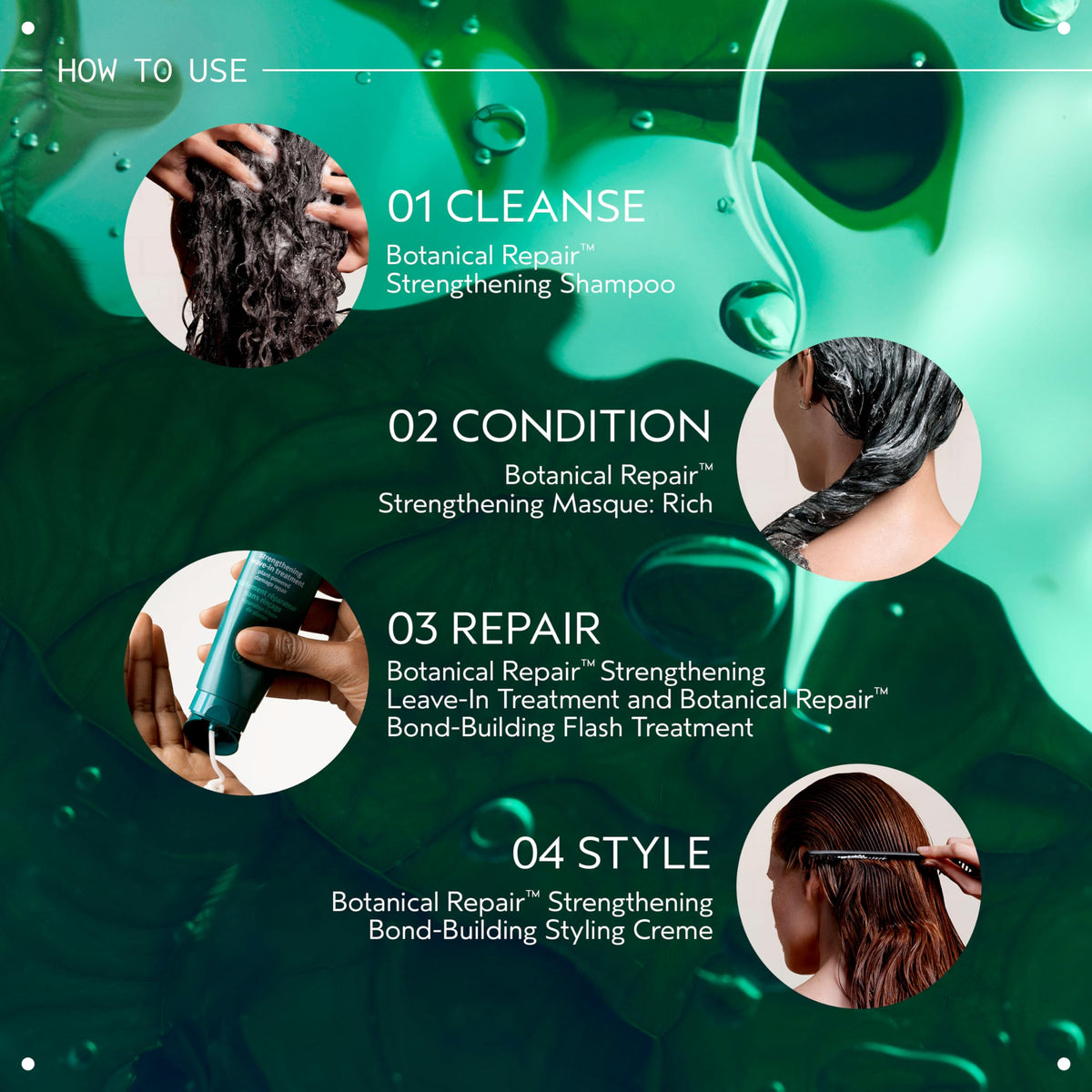 Aveda Botanical Repair illustrates smoother, softer hair texture after use