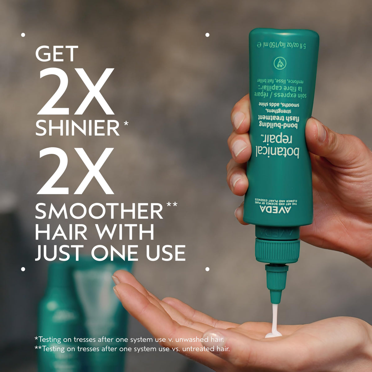 Aveda Botanical Repair quick-application scene for a 10-second strengthening moment