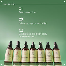 Aveda Chakra 1 mist shown with a diffuser to create room calm.