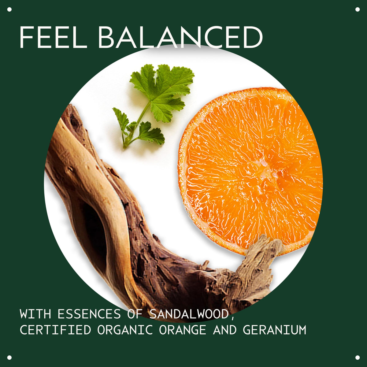 Aveda Chakra 2 bottle highlighting sandalwood note for balance