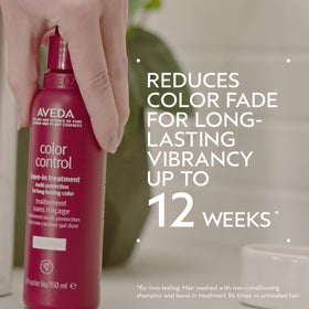 Aveda Color Control Leave-In Light bottle-dispense shows easy, rinse-free application for daily use.