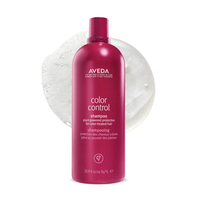 Aveda Color Control Light Shampoo bottle close-up highlighting color protection.