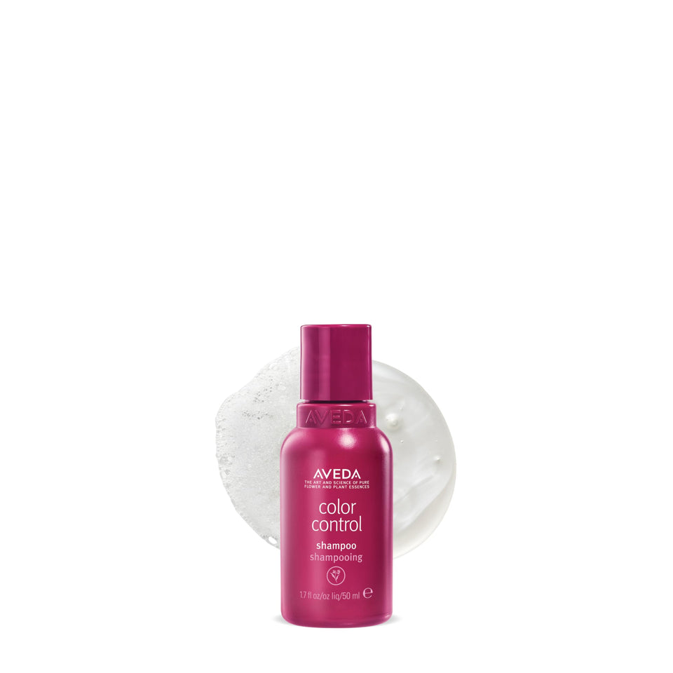 Aveda Color Control Light Shampoo bottle front highlights color protection for fine to medium hair.