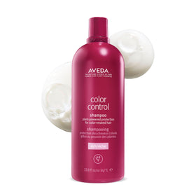 Aveda Color Control Rich Shampoo bottle promotes color protection and radiant shine.
