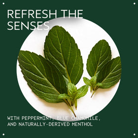 Aveda Cooling Balancing Oil Concentrate applied to tense shoulder area for refreshing relief.