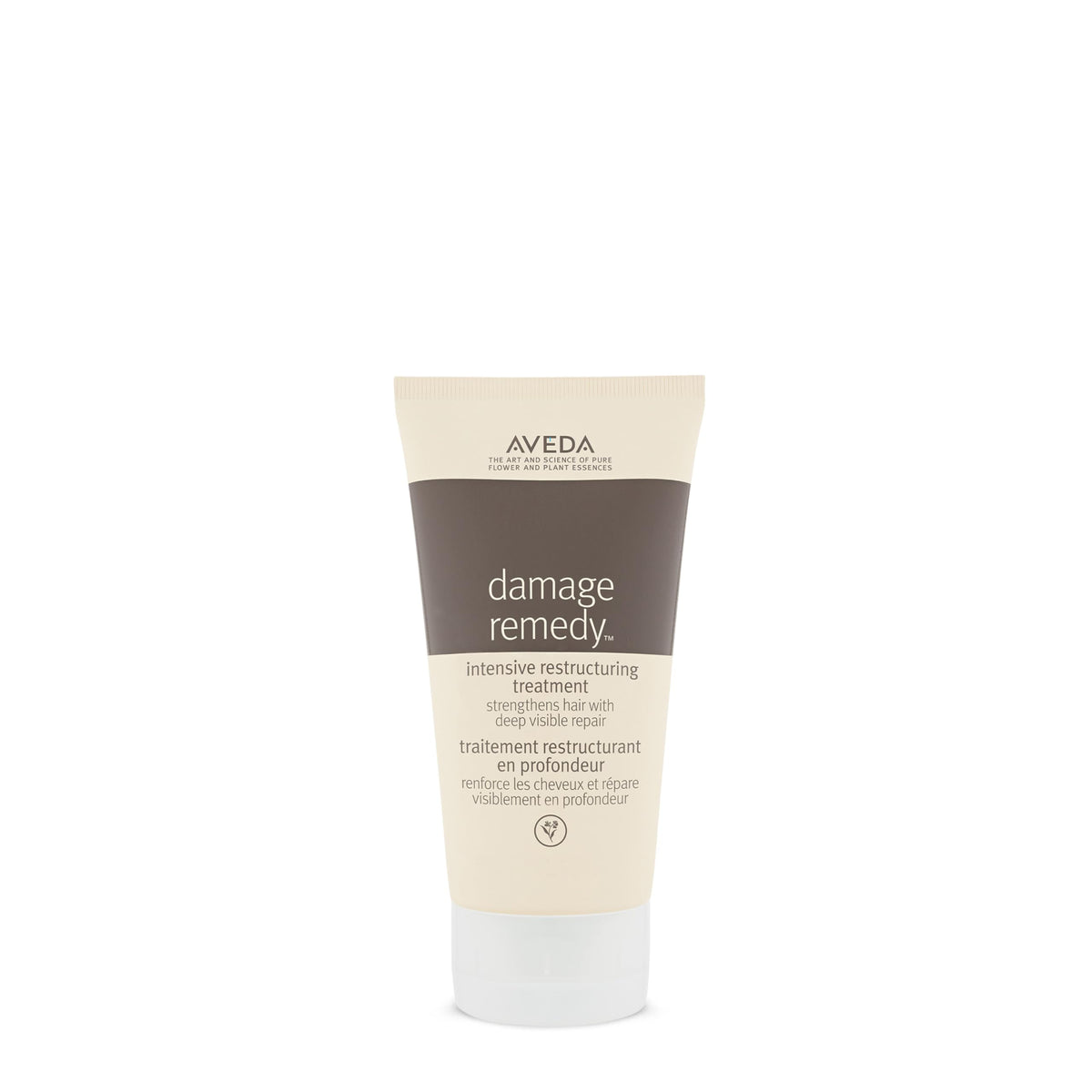 Aveda Damage Remedy Intensive bottle signaling deep repair for damaged hair.