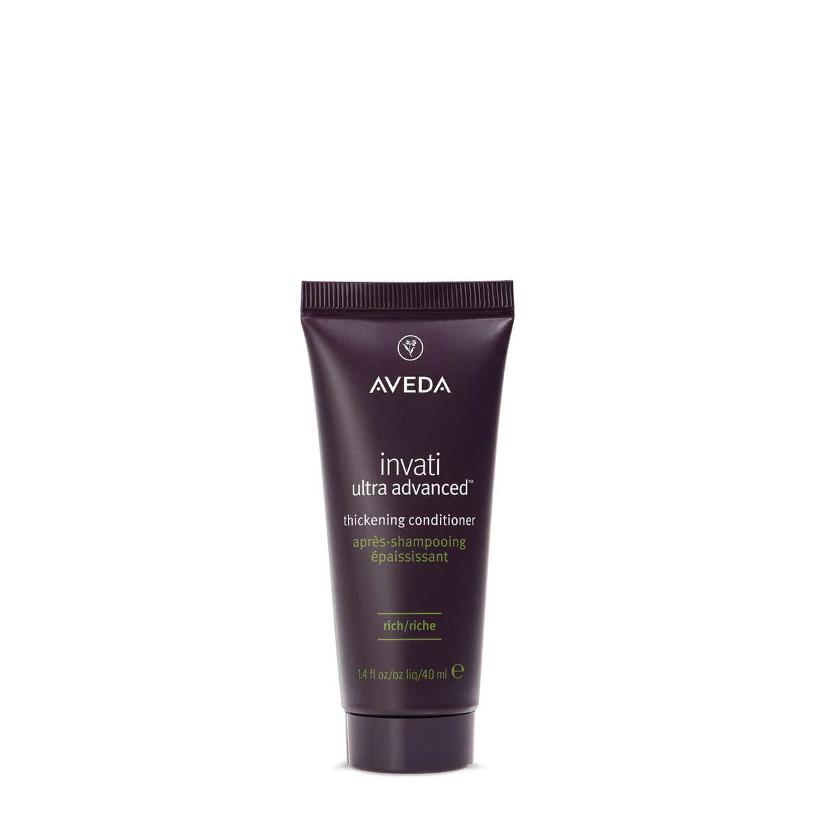 Aveda Invati Ultra Thickening Conditioner Rich bottle close-up for detangling and added fullness.