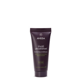 Aveda Invati Ultra Thickening Conditioner Rich bottle close-up for detangling and added fullness.