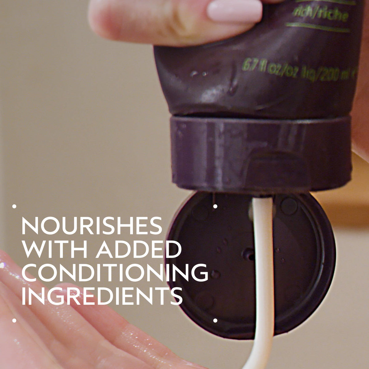 Aveda Invati Ultra Thickening Conditioner Rich pump-dispense showing easy, mess-free application.