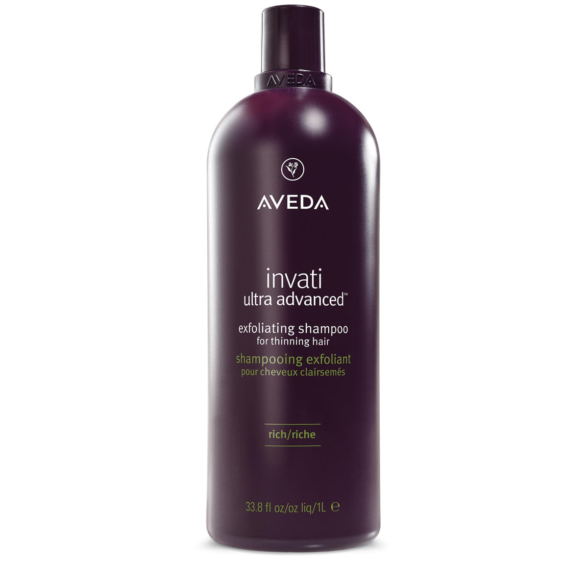 Aveda Invati Ultra Advanced Exfoliating Shampoo Rich bottle close-up for thinning hair