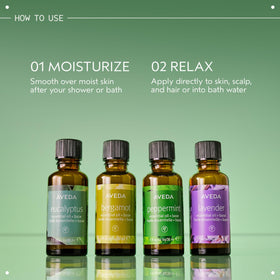 Direct to skin for scalp or hair aromatics in a bath
