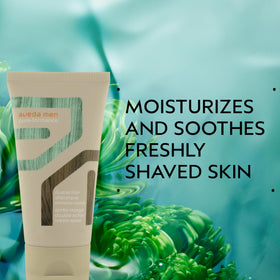 Aveda Men Pure-Formance dual-action cream dispense close-up for 2-in-1 care.