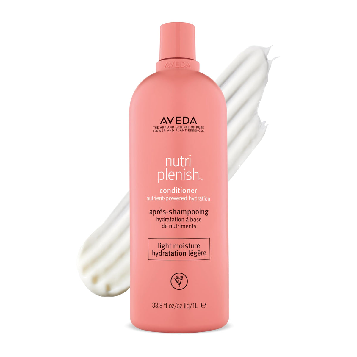 Aveda Nutriplenish conditioner bottle highlighting lightweight hydration for dry hair