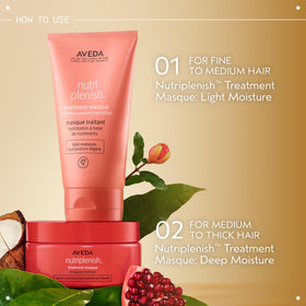 Aveda Nutriplenish mango butter image implying softness and manageability