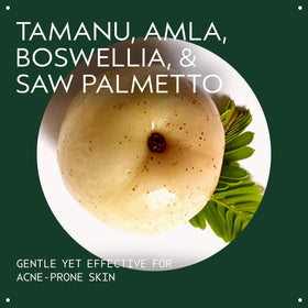 Creamy foam texture of Aveda Outer Peace Foaming Cleanser