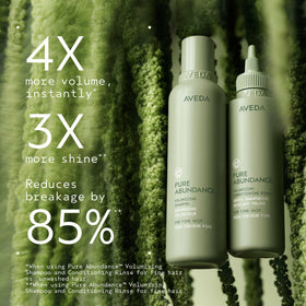 Aveda Pure Abundance Shampoo lather forming in hands for volume