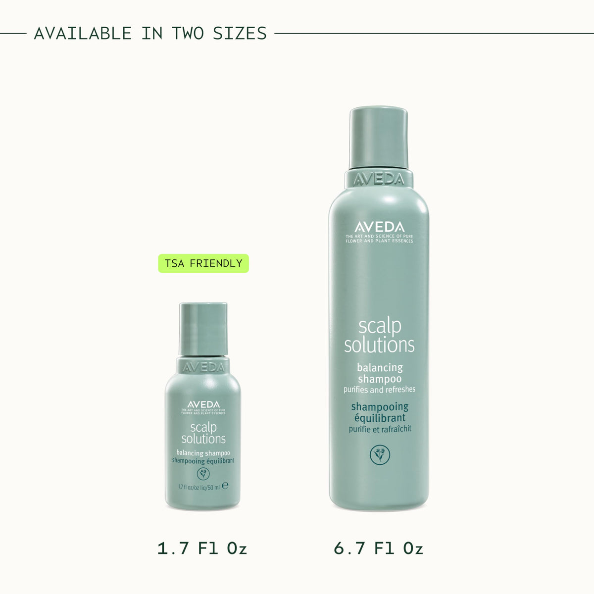 Aveda Scalp Solutions Balancing Shampoo bottle emphasizes 94% naturally derived formula.