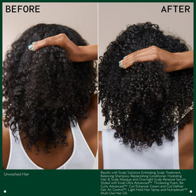 Aveda Scalp Solutions Hydrating Masque sits 2–5 minutes before rinsing.