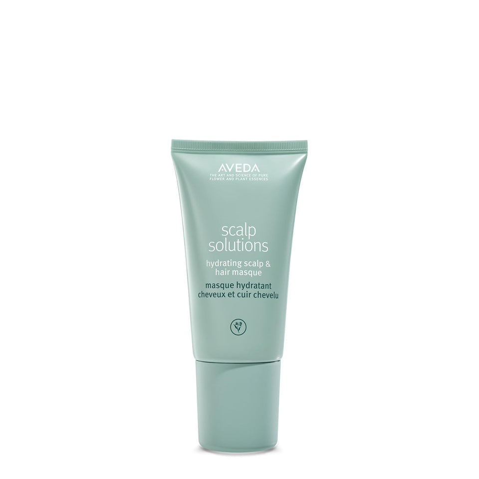 Aveda Scalp Solutions Hydrating Masque being applied for scalp nourishment and comfort.