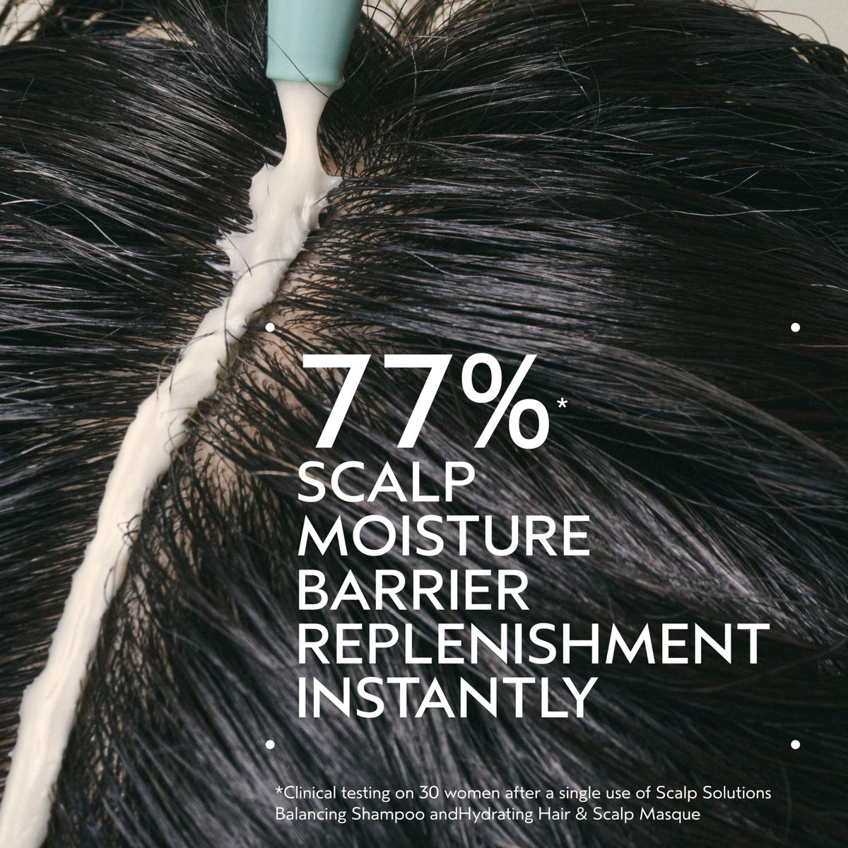 Aveda Scalp Solutions Hydrating Masque creamy texture ready to spread through hair.