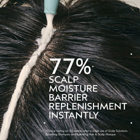 Aveda Scalp Solutions Hydrating Masque creamy texture ready to spread through hair.