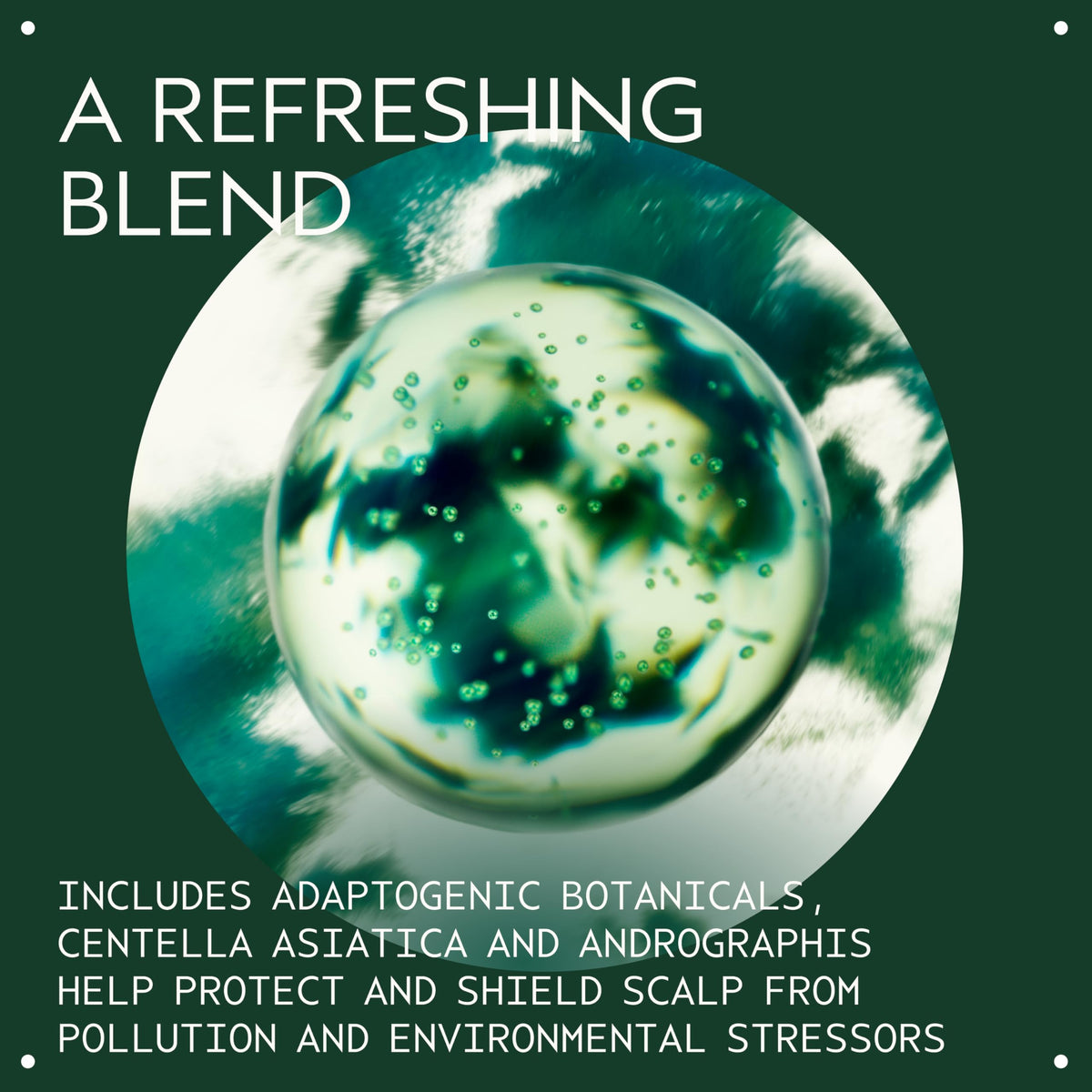 Aveda scalp mist applied on scalp demonstrating cooling and oil control benefits.