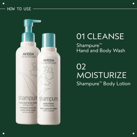 Aveda Shampure 33.8 oz bottle ready for shower or sink.